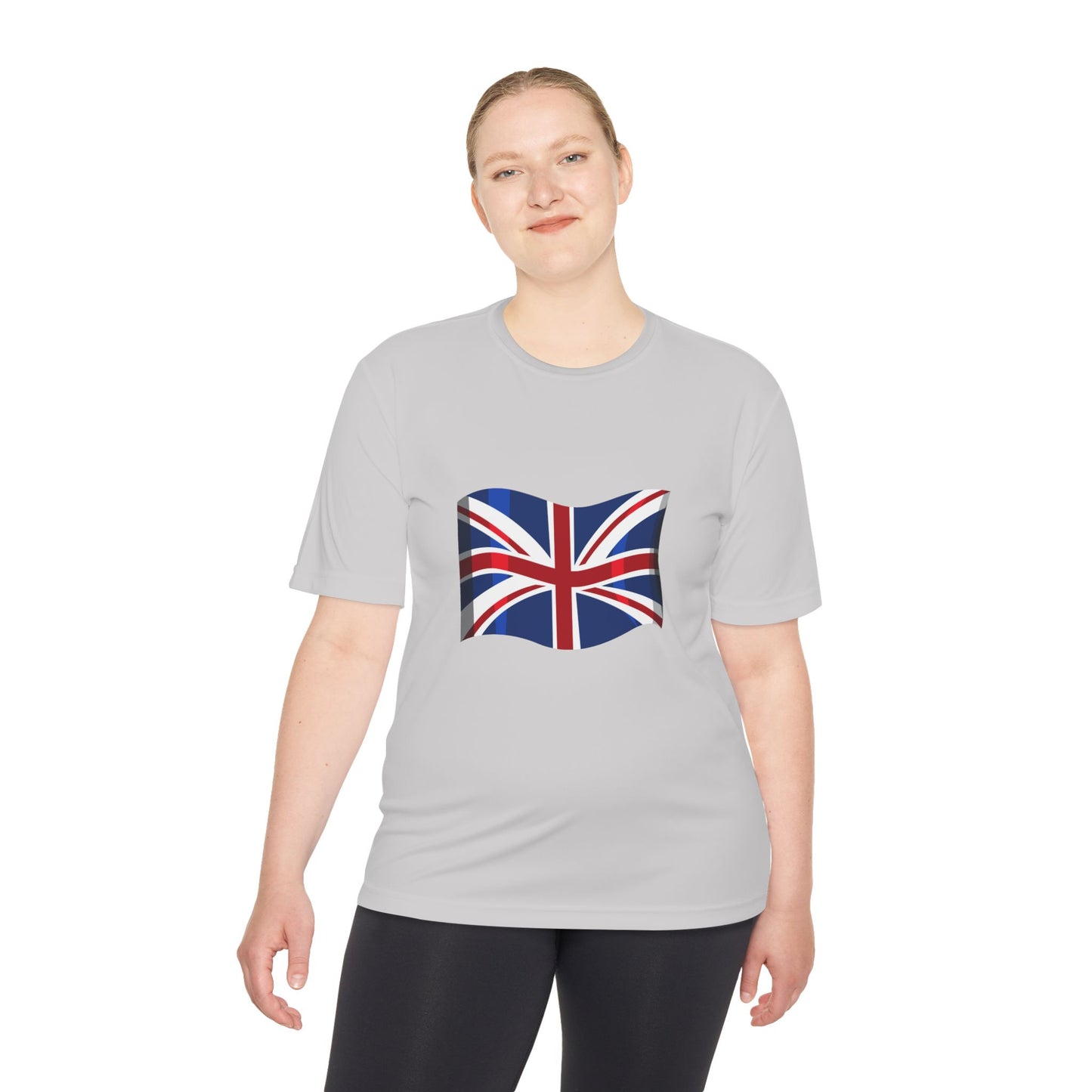 Unisex Moisture Wicking Tee - Vintage UK Flag Wall Art Print