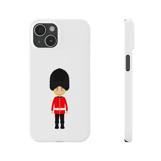 Adorable Guard Slim Phone Cases | Cute Phone Cover, Unique Gift, London Theme, Kid-Friendly Design, Cheerful Accessory