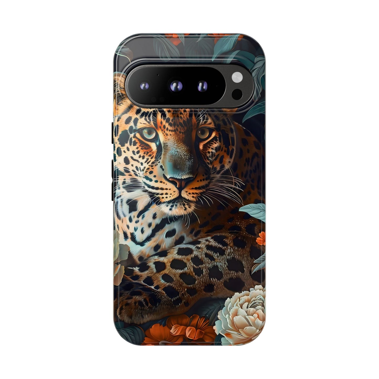 Wildlife Phone Case with Leopard Design | Tough Cases, Animal Prints, Floral Phone Cover, Gift for Nature Lovers, Unique Phone Accessories