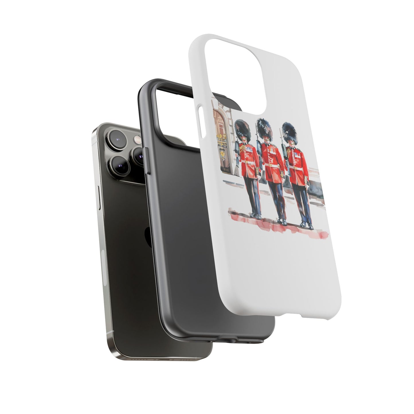 Phone Case with Royal Guard Design, Unique Cell Cover, London Souvenir, Tough Phone Case, Gift for Travelers, Stylish Street Photography