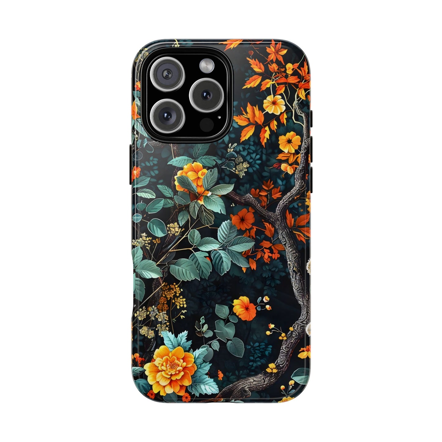 Floral Phone Case | Tough Cases, Protective Cover, Gift for Her, Autumn Vibes, Floral Phone Accessory, Unique Design