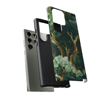 Forest Green Phone Case, Nature-Inspired Tough Cases, Eco-Friendly Gift, Outdoor Lover Accessory, Unique Phone Cover