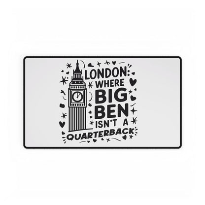 London-Inspired Desk Mat - Fun Big Ben Design, Office Decor, Gift for Students, Unique Workstation Accessory, Home Office