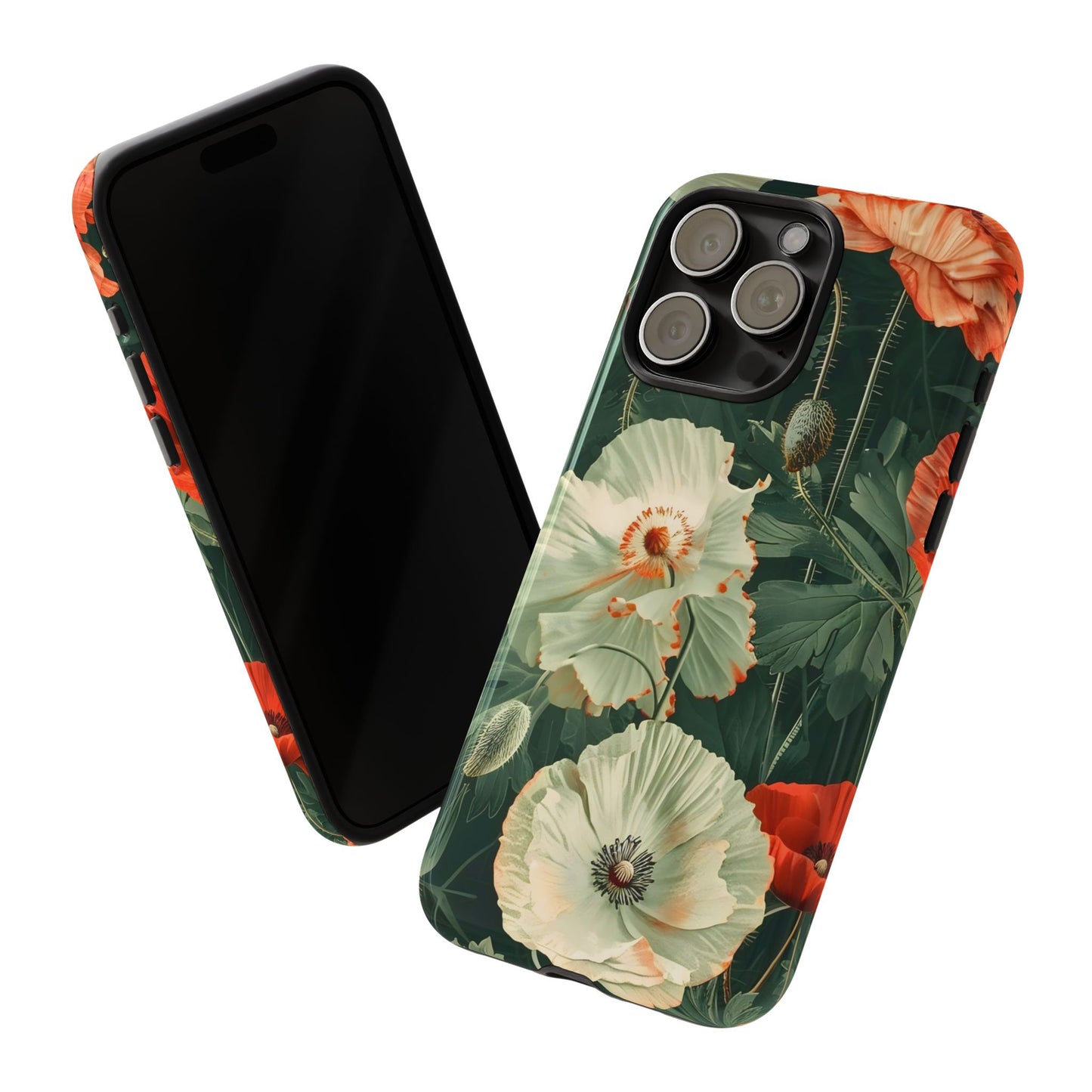 Floral Phone Case - Tough Cases, Botanical Design, Gift for Friends, Trendy Mobile Cover, Personalized Phone Accessory