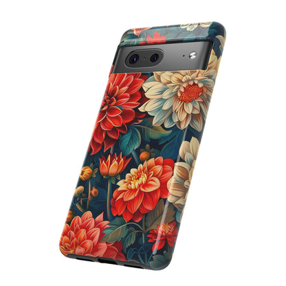 Floral Phone Case - Vibrant Tough Cases, Stylish Floral Cell Phone Cover, Gift for Her, Trendy Phone Accessory, Flower Design