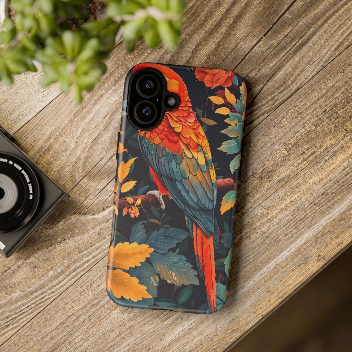 Vibrant Parrot Phone Case - Tough, Stylish, Nature-Inspired, Tropical, Wildlife, Perfect Gift, Summer Vibes