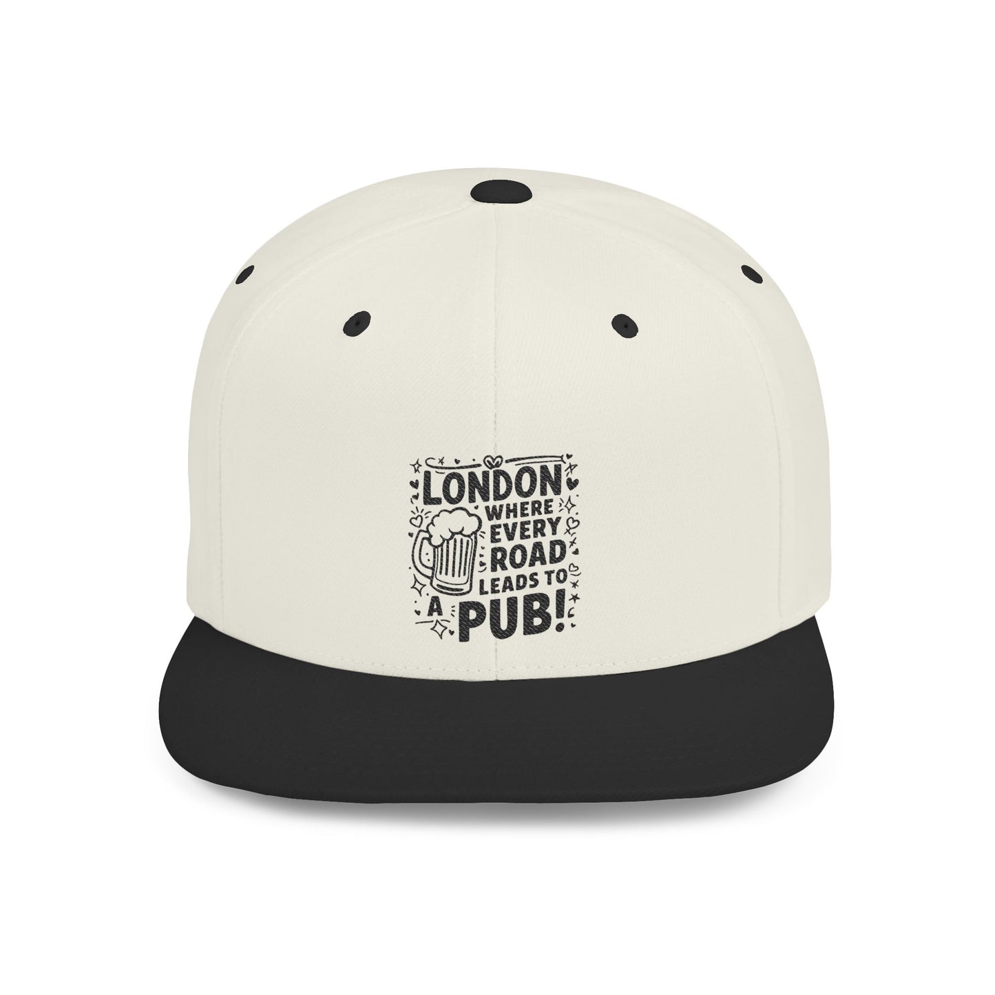 London where pub leads to Road - Flat Bill Snapback