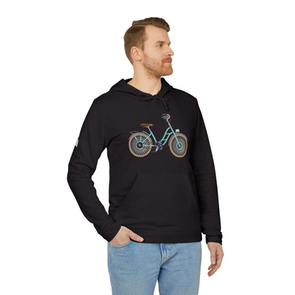 adidas Unisex Fleece Hoodie - Classic Bicycle Illustration - London Style