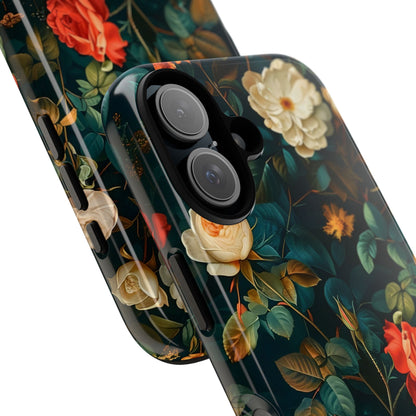 Floral iPhone Case, Tough Phone Cover, Flower Design Phone Accessory, Gift for Her, Spring Style, Floral Protection Case