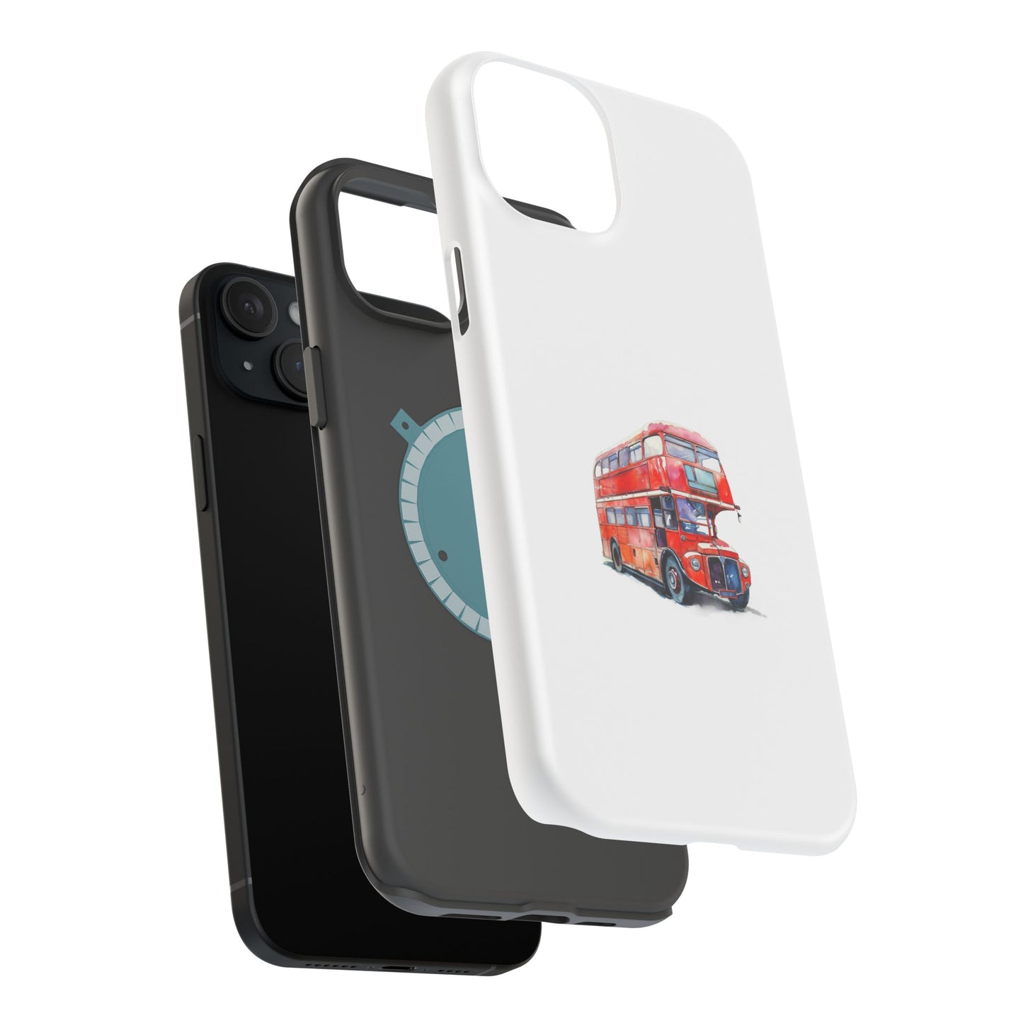 Stylish Magnetic Phone Cases | London Bus Design, Unique Gift for Travelers, Durable Protection, Trendy Accessories, Phone Covers