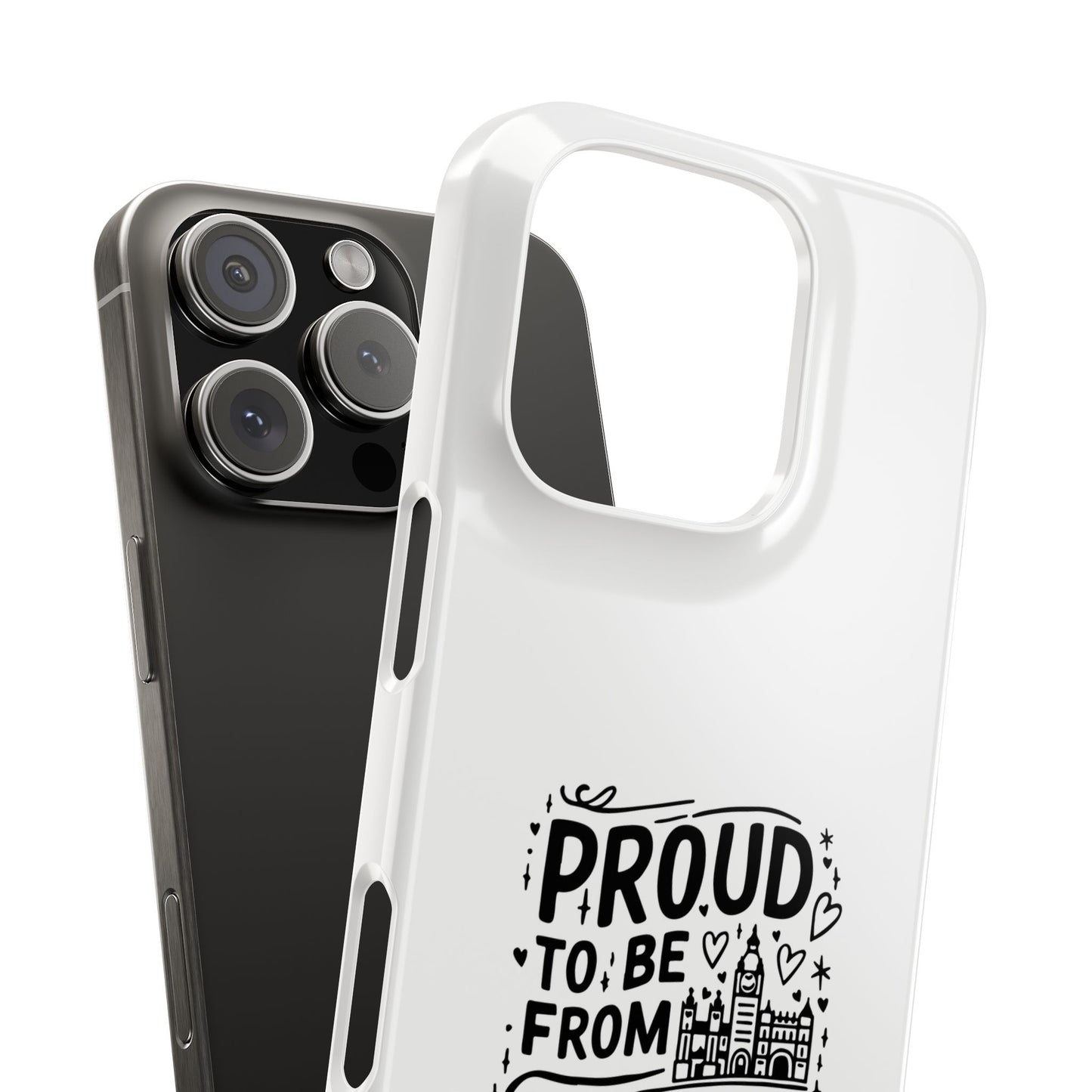 Proud to Be from London Slim Phone Case, City Pride Accessory, Gift for London Lovers, Travel Souvenir, Unique Phone Cover