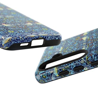 Bird and Floral Pattern Phone Case, Tough Cases, Gift for Nature Lovers, Eco-friendly, Custom Phone Accessories, All-Occasion