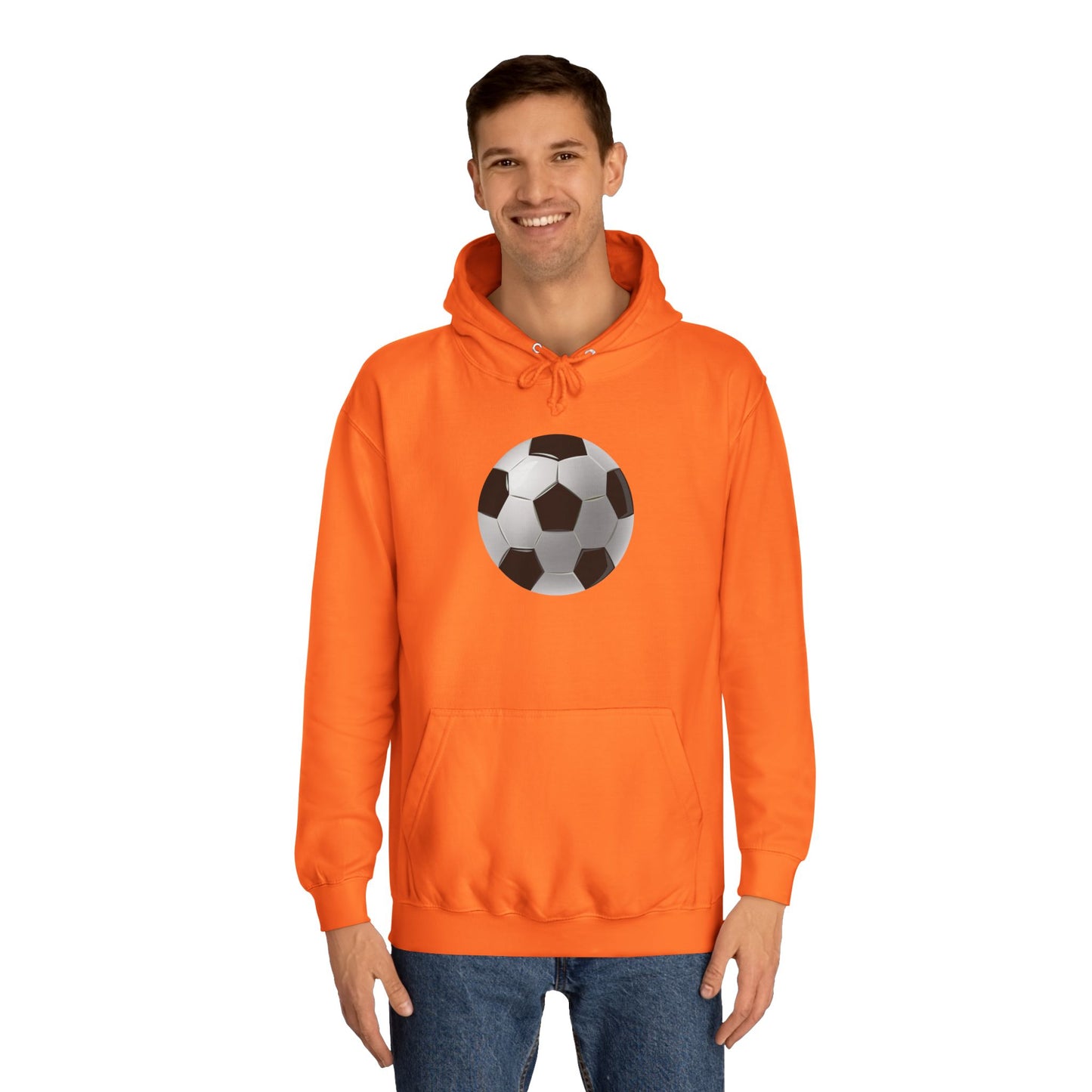 Dynamic Football Design - Sports Passion and Energetic Unisex College Hoodie