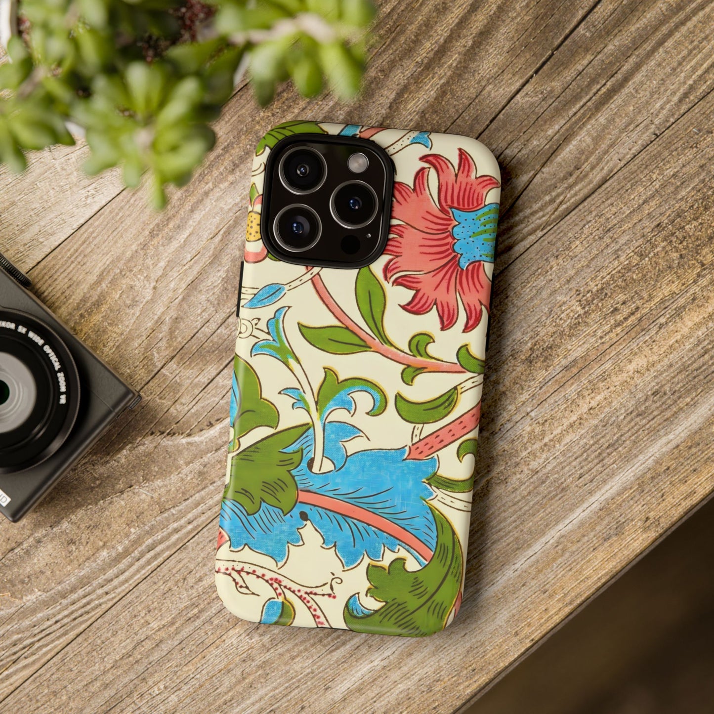 Tough Floral Phone Case - Artistic Smartphone Cover, Floral Print Gift, Protective Case | For Nature Lovers, Stylish Accessory, Phone [...]