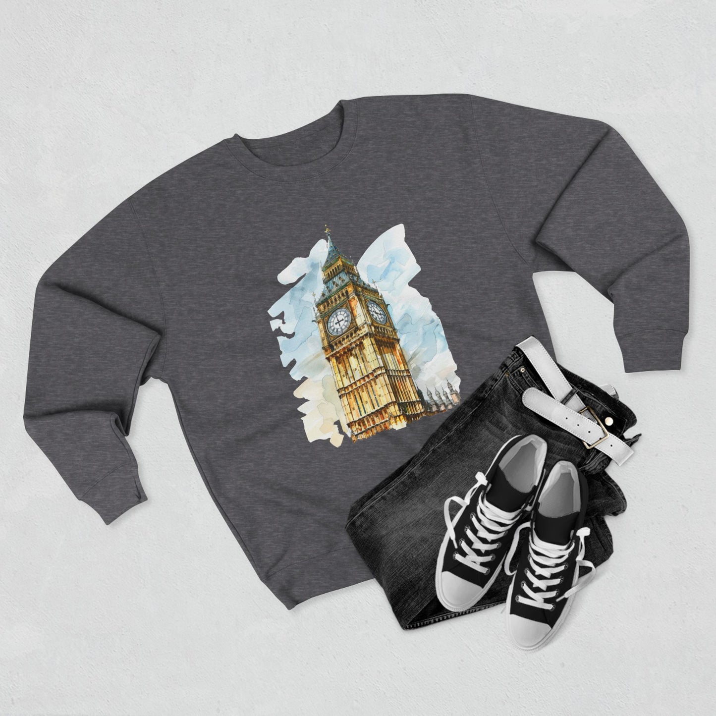 Unisex Crewneck Sweatshirt - Iconic Big Ben Clock Tower