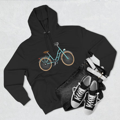 Three-Panel Fleece Hoodie - Elegant British Bicycle