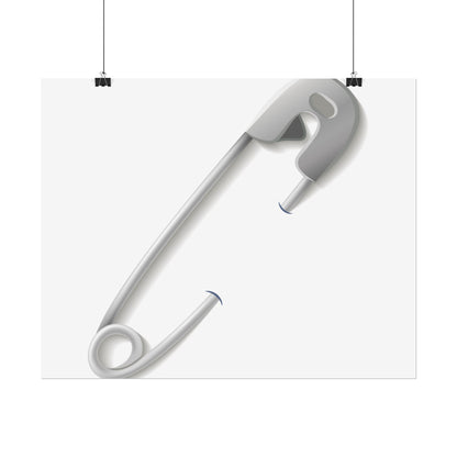Minimalist Safety Pin Wall Art, Modern Decor, Unique Gift, Home Aesthetic, Art Print, Rolled Poster, Contemporary Interior Design