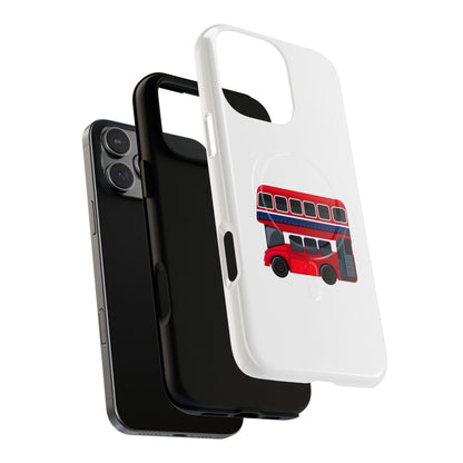 London Bus Phone Case, Tough Magnetic Phone Cover, Unique Gift, Secure Protection, Fun Design, Travel Lover Accessory