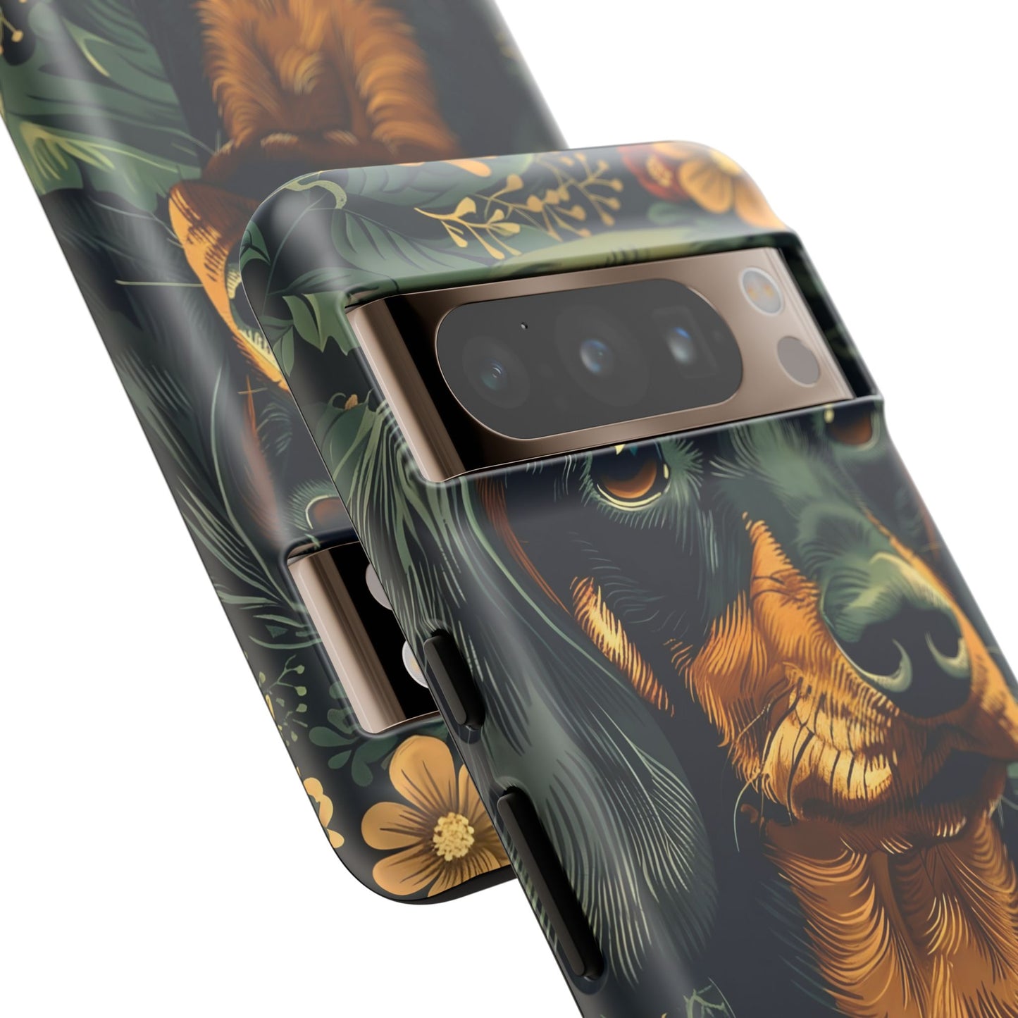 Dachshund Phone Case, Floral Pet Phone Cover, Dog Lover Gift, Tough Phone Case, Custom Dachshund Design, Unique Dog Owner Accessory