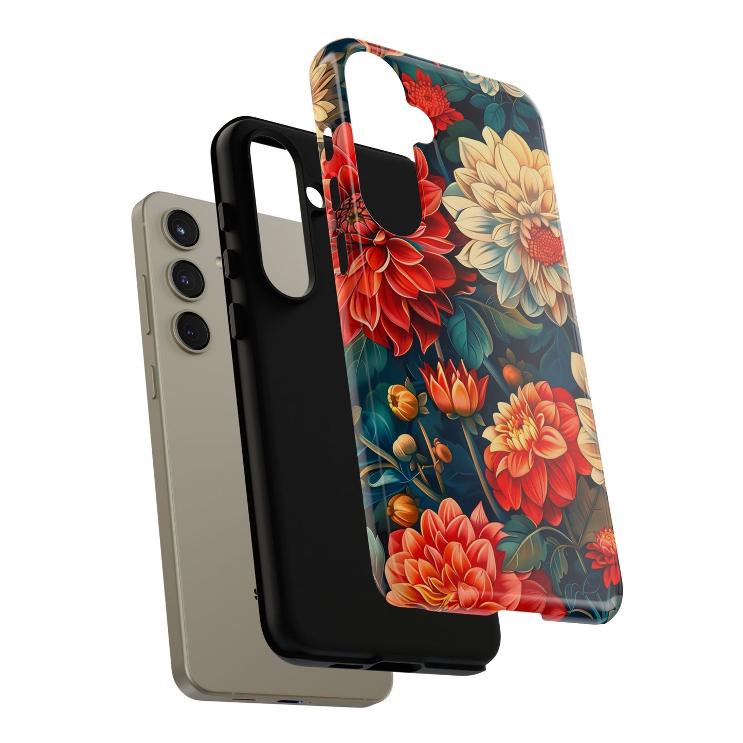 Floral Phone Case - Vibrant Tough Cases, Stylish Floral Cell Phone Cover, Gift for Her, Trendy Phone Accessory, Flower Design
