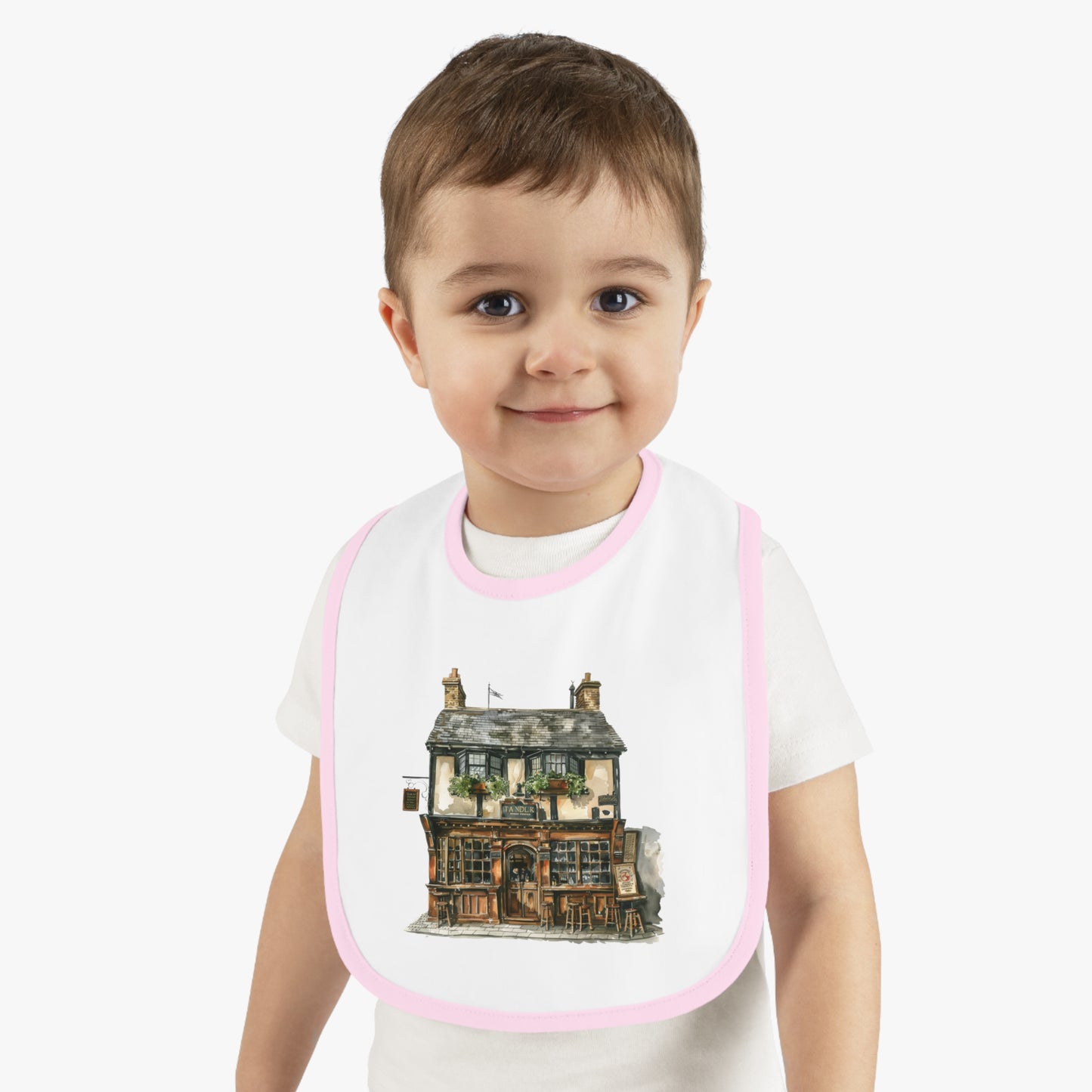 Cute Illustrated Baby Bib, Personalized Baby Shower Gift, Child's Feeding Accessory, Cute Baby Gear, Adorable Jersey Bib