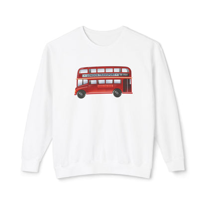 Unisex Lightweight Crewneck Sweatshirt - British English Bus