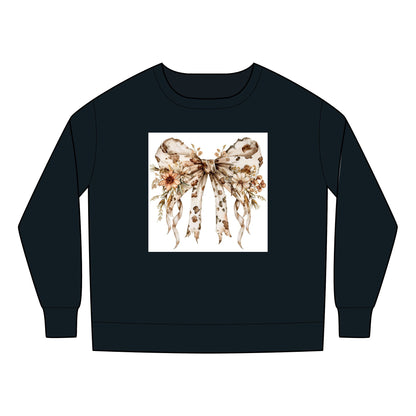 Toddler Sweatshirt - Rustic Country Bow with Daisy Flowers and Cow Spots - Cozy, Stylish, Perfect for Little Ones
