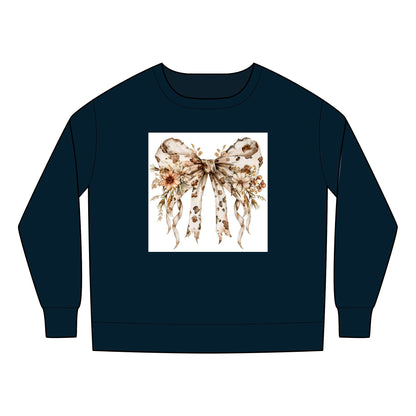 Toddler Sweatshirt - Rustic Country Bow with Daisy Flowers and Cow Spots - Cozy, Stylish, Perfect for Little Ones