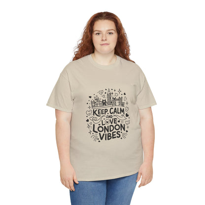 Unisex Heavy Cotton Tee - Keep Calm and love London Vibes