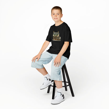 Kids Heavy Cotton™ Tee - Historic English Home Wall Art Design -  Fun & Comfortable Shirt for Young Explorers