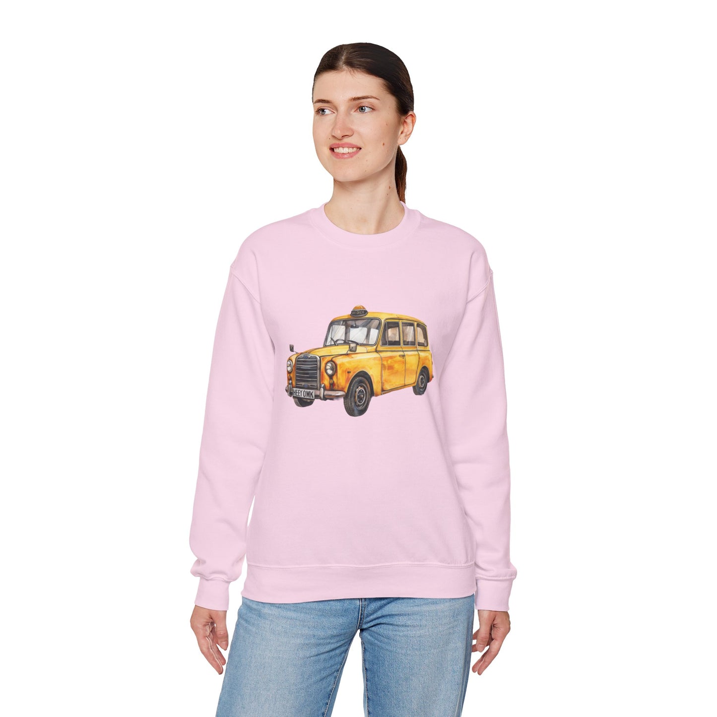 Unisex Heavy Blend™ Crewneck Sweatshirt - Vintage Car - Classic Automotive Elegance and Timeless Style