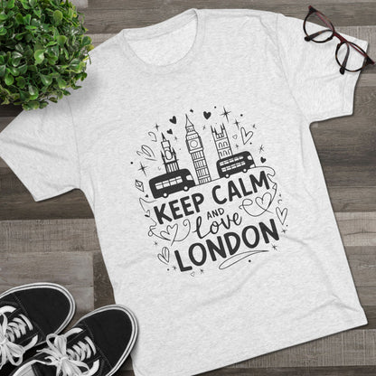 Keep Calm and Love London Unisex Tri-Blend Crew Tee
