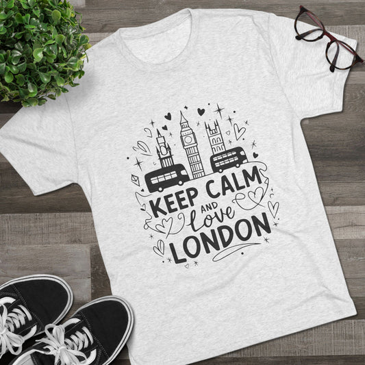 Keep Calm and Love London Unisex Tri-Blend Crew Tee