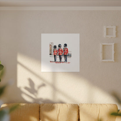 Royal Guards Canvas Print, British Wall Art, Home Decor, Unique Gift, London Culture