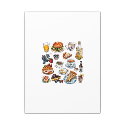 Breakfast Feast Canvas Print, Food Art, Kitchen Decor, Gifting for Food Lovers, Brunch Vibes, Wall Art