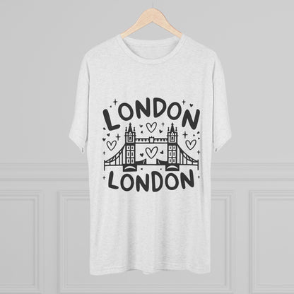 London Vibes Stylish Unisex Tri-Blend Crew Tee