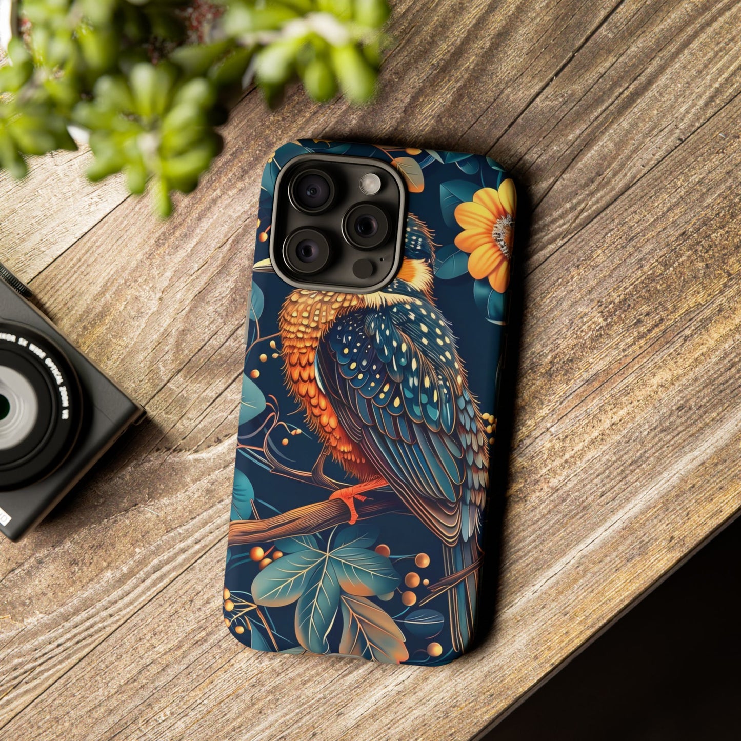 Nature-Inspired Phone Case | Artistic Bird Design | Tough Cases for Nature Lovers, Unique Gift, Eco-Friendly, Wildlife Decor