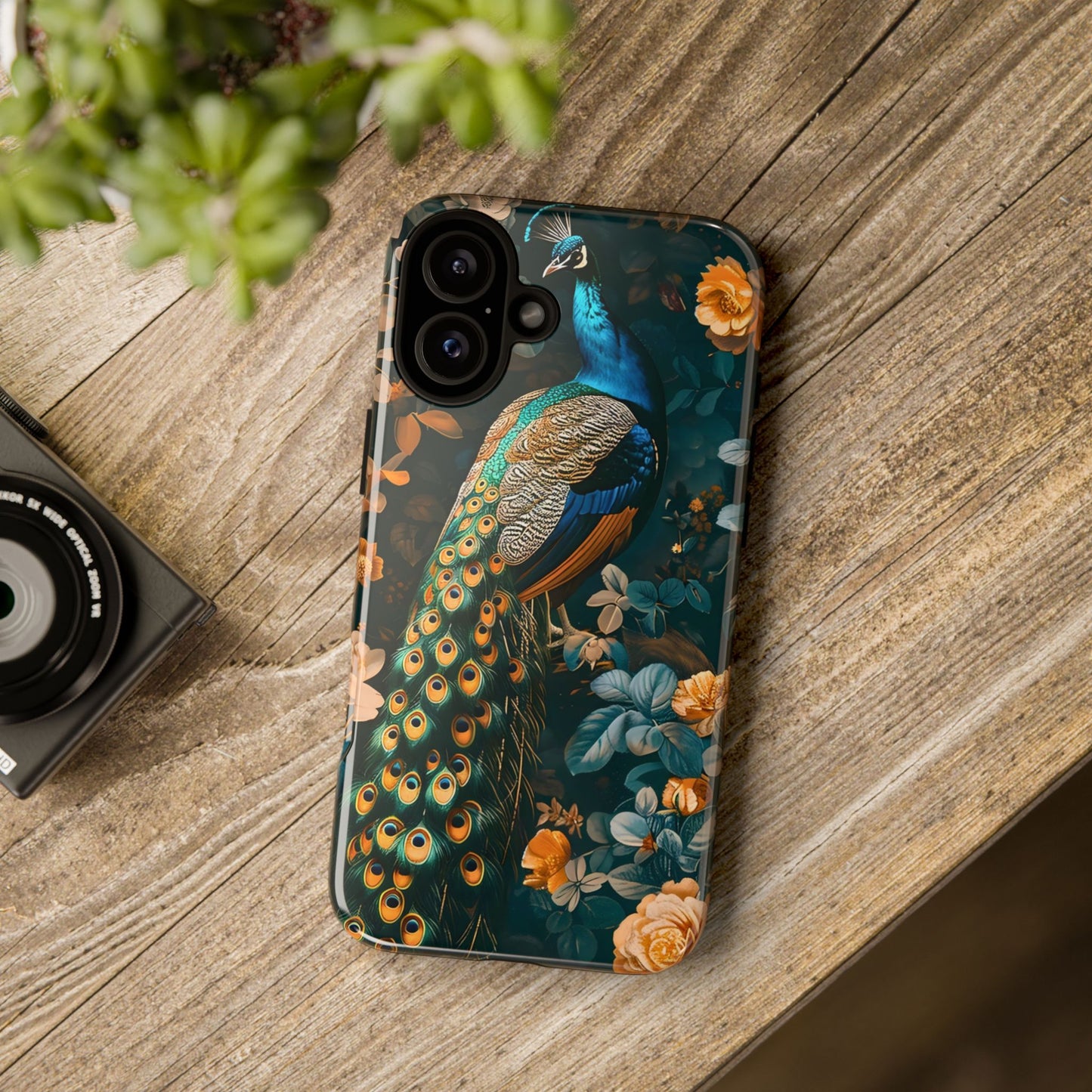 Peacock Phone Case - Elegant Floral Design, Tough Case for Protection, Unique Gift for Nature Lovers, Stylish Accessory, Eco-Friendly