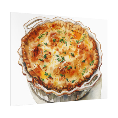 Delicious Quiche Rolled Posters for Kitchen Decor, Culinary Art, Foodie Wall Art, Gift for Chefs, Cooking Enthusiasts, Home Decor