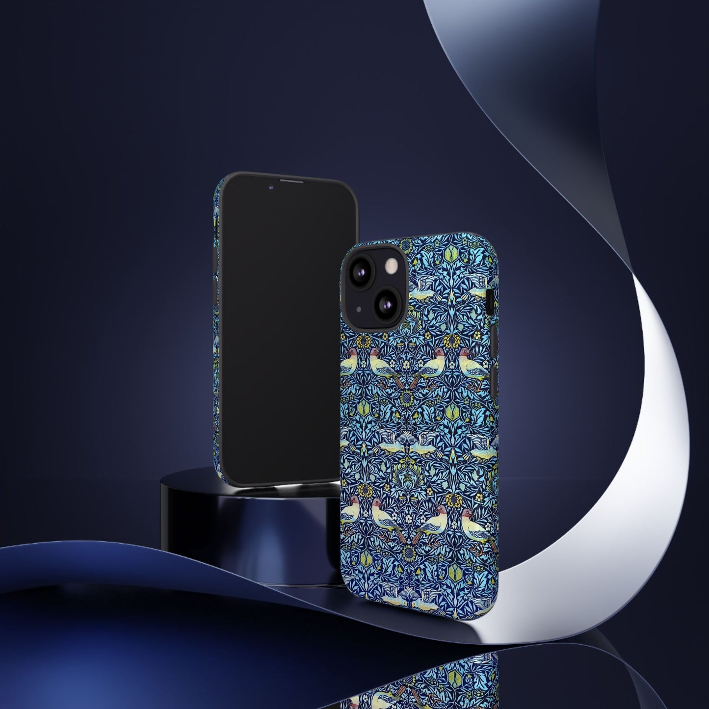 Bird and Floral Pattern Phone Case, Tough Cases, Gift for Nature Lovers, Eco-friendly, Custom Phone Accessories, All-Occasion