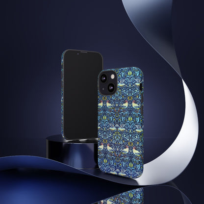 Bird and Floral Pattern Phone Case, Tough Cases, Gift for Nature Lovers, Eco-friendly, Custom Phone Accessories, All-Occasion
