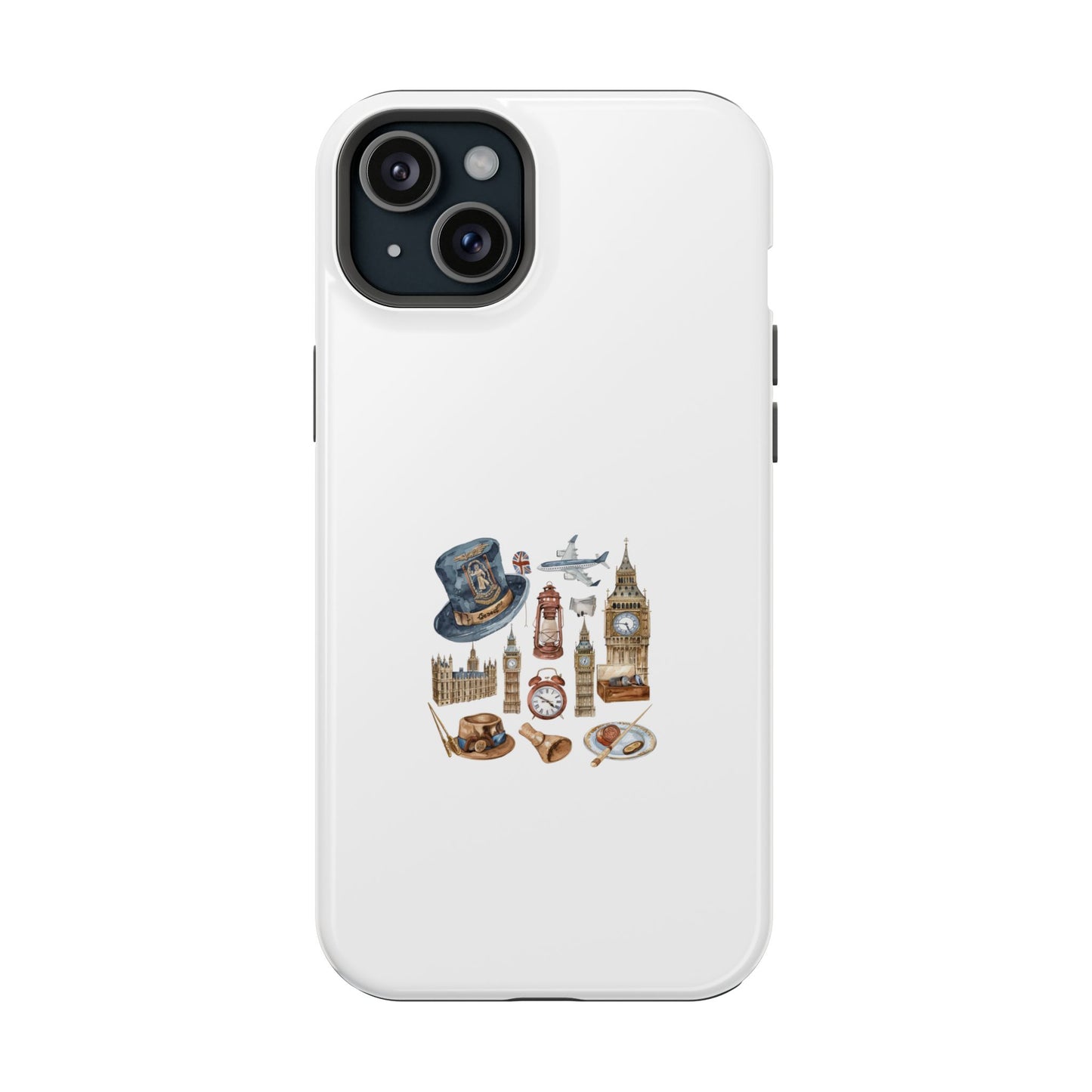 London Theme Magnetic Tough Cases, Phone Covers, Unique Gifts for Travelers, Travel Accessories, London Souvenirs