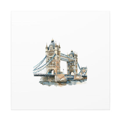 London Bridge Matte Canvas Wall Art, Elegant Home Decor, Unique Gift for Art Lovers, Travel Enthusiast Wall Decor, Modern Aesthetic