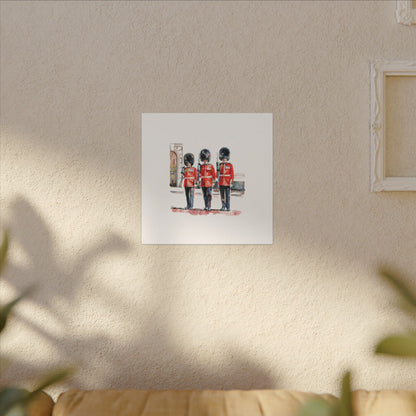 Royal Guards Canvas Print, British Wall Art, Home Decor, Unique Gift, London Culture