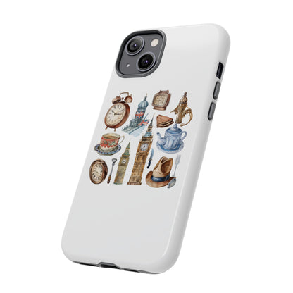 Vintage Illustrative Phone Case, Whimsical Tough Phone Cover, Gifts for Her, Unique Cell Phone Accessory