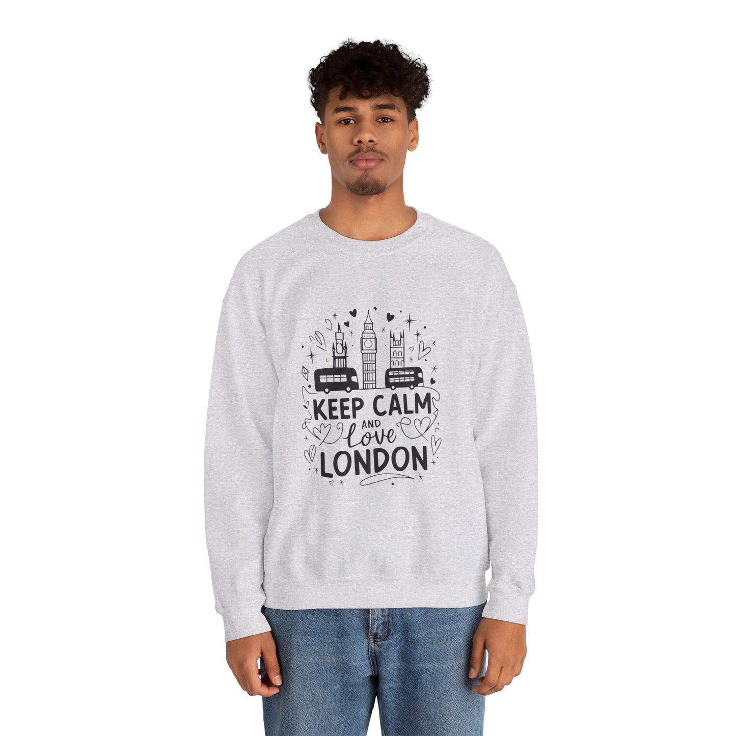 Unisex Heavy Blend™ Crewneck Sweatshirt Trendy - Keep Calm and love London