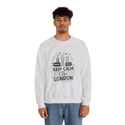 Unisex Heavy Blend™ Crewneck Sweatshirt Trendy - Keep Calm and love London
