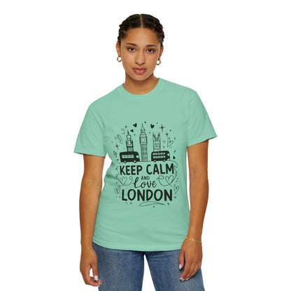 Unisex Garment-Dyed T-shirt - Keep Calm and Love London