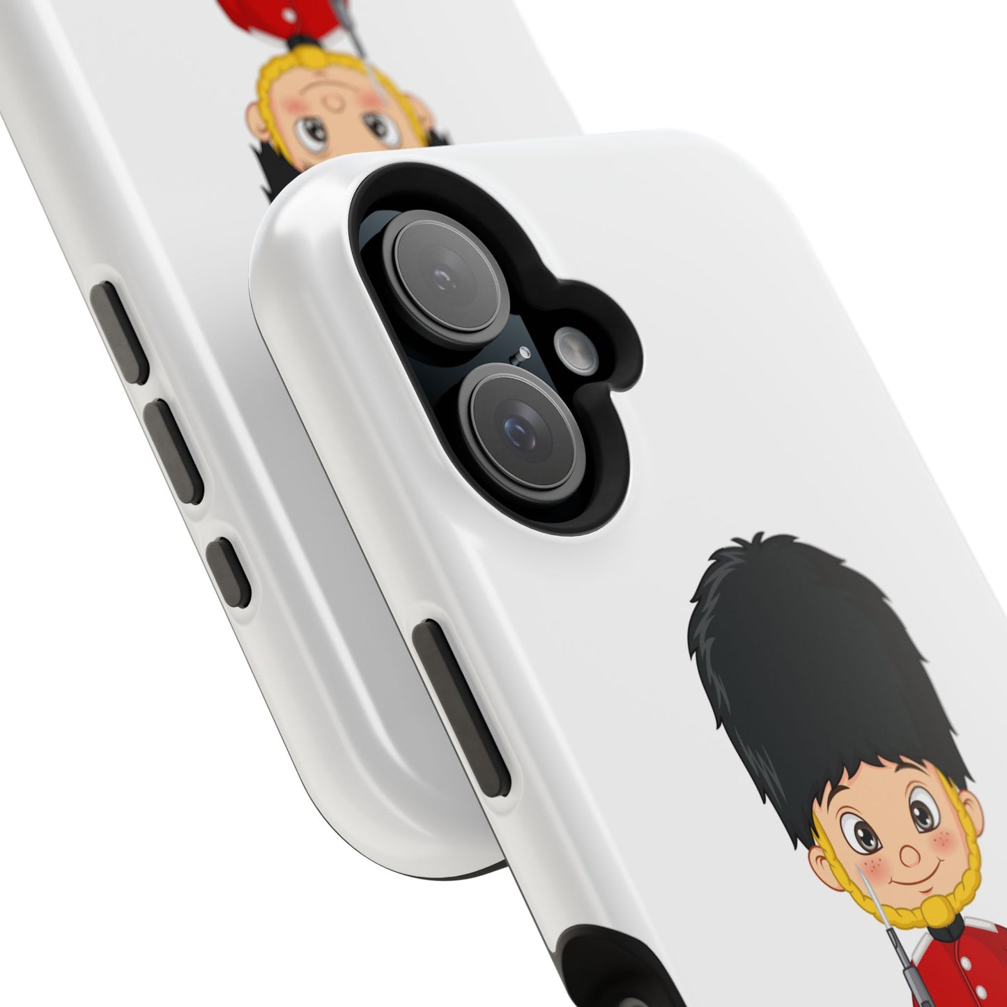 Cute Cartoon Soldier Magnetic Tough Case, Kid's Phone Cover, Fun Gift for Children, Birthday Present, Youth Accessories, Durable Protection