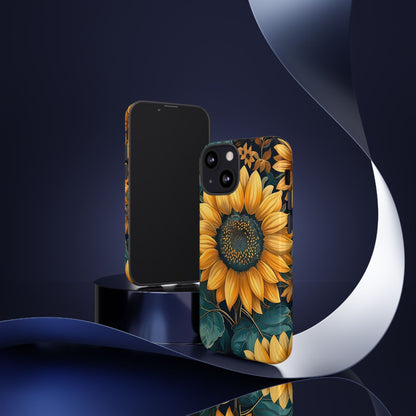Sunflower Phone Case - Bright Floral Design, Stylish Tough Cover for Sunflower Lovers, Gift for Plant Enthusiasts, Mom Gift, Nature Lovers